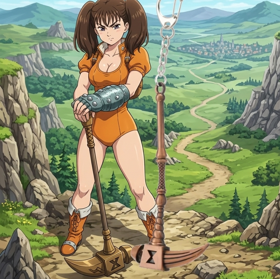 Seven Deadly Sins : Meliodas Dragon handle Sword Keychain Accessory