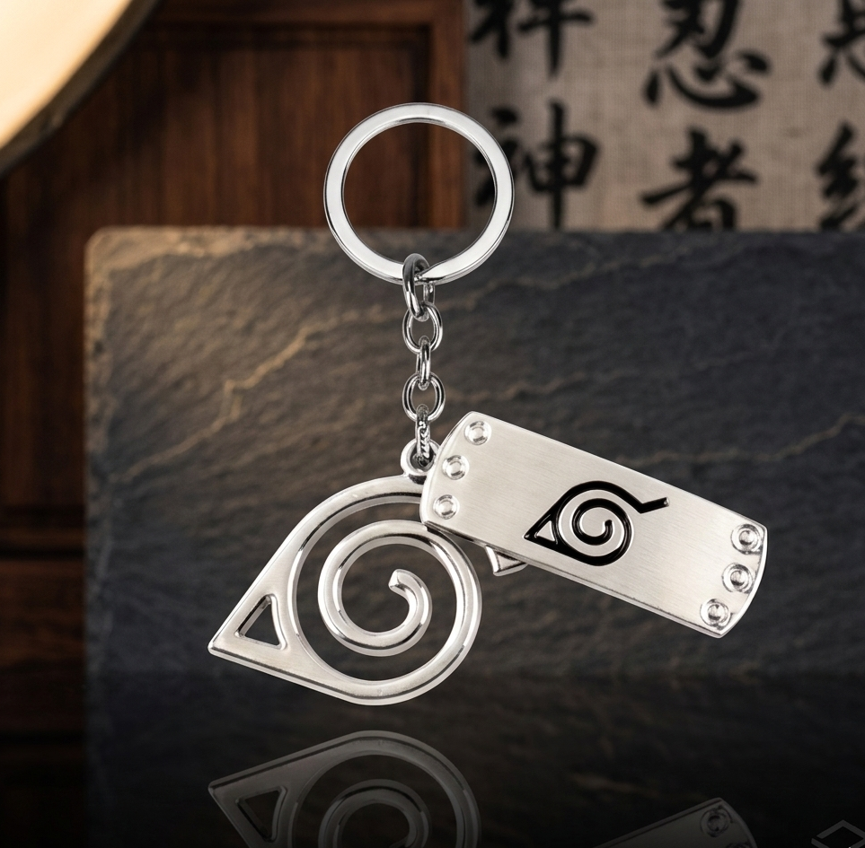 Naruto Shippuden Keychain-Hidden Leaf village Metal Emblem