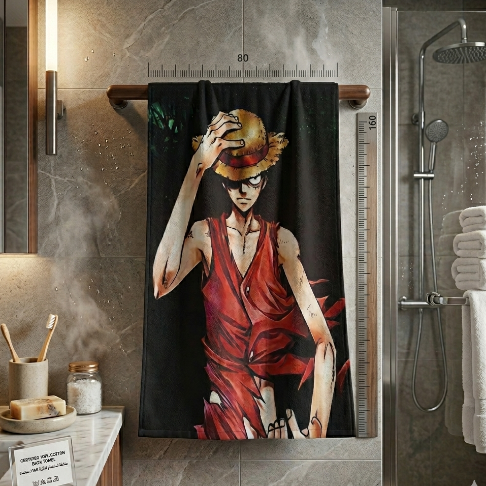 One Piece Characters Anime Bath Towel Collectio (160×80)