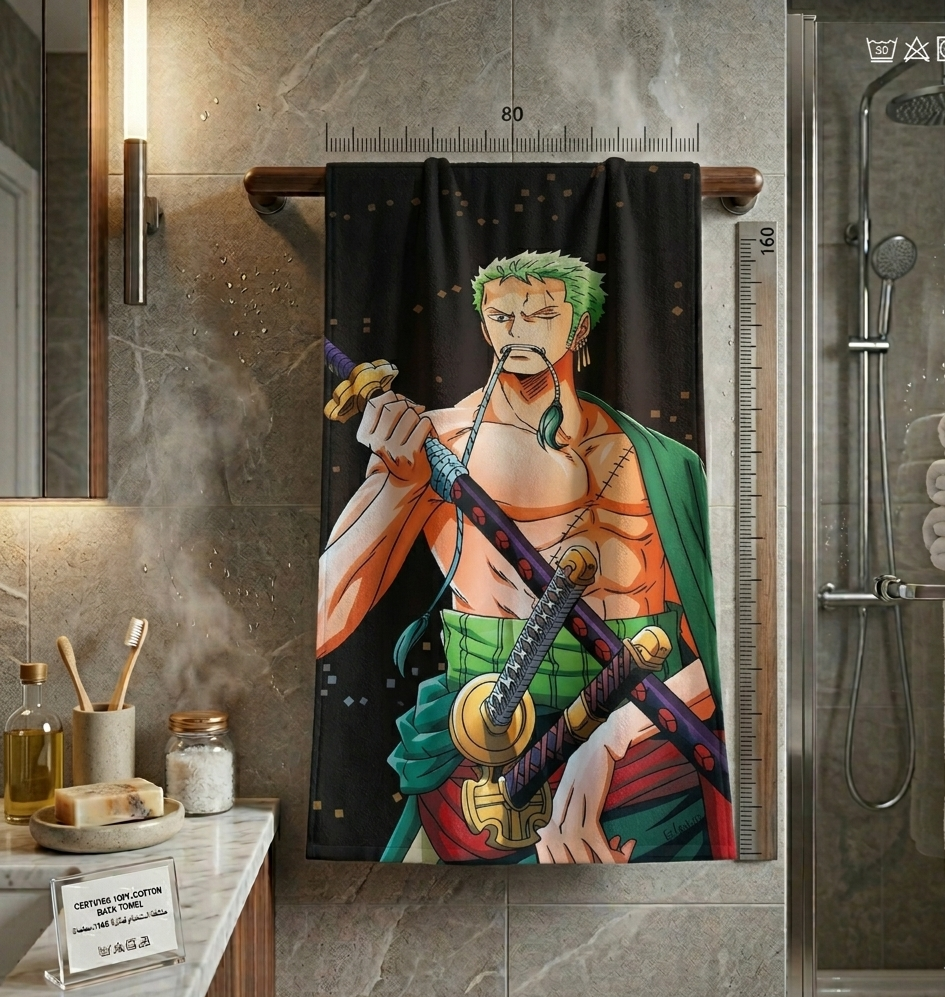 One Piece Characters Anime Bath Towel Collectio (160×80)
