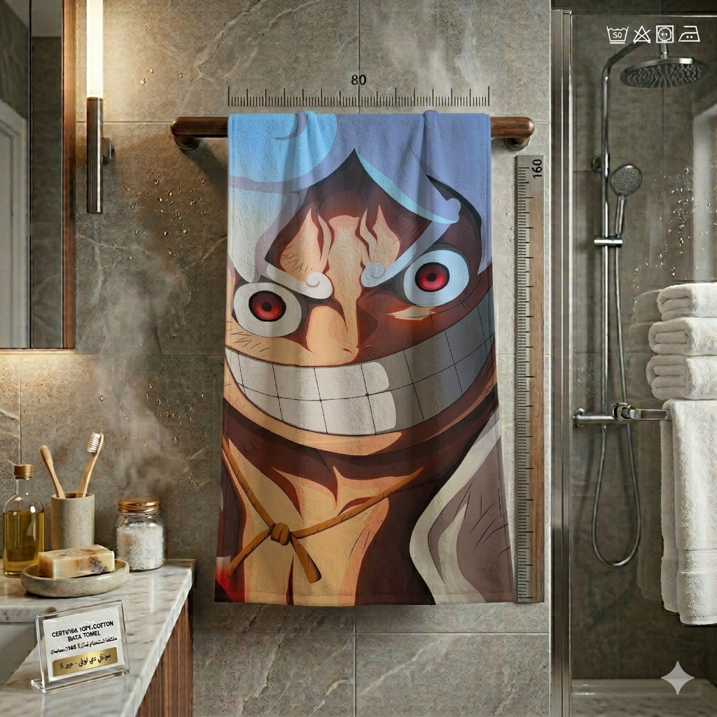 One Piece Characters Anime Bath Towel Collectio (160×80)