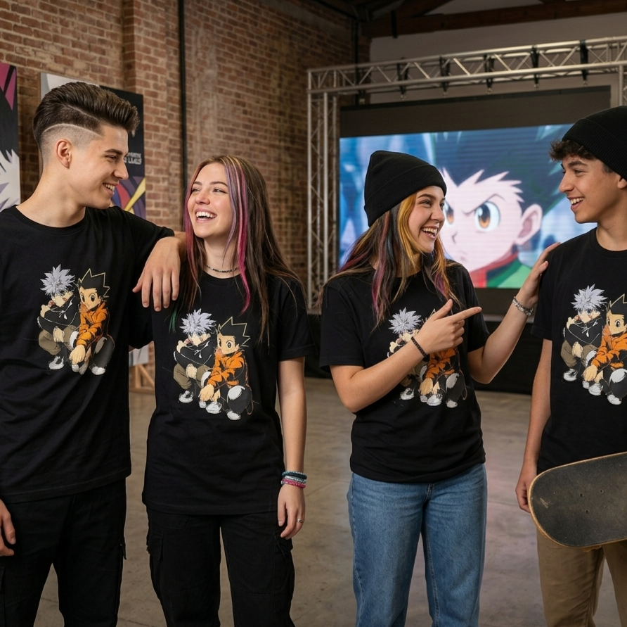 Hunter x hunter Graphic T-Shirt-Gon & Kilua Edition