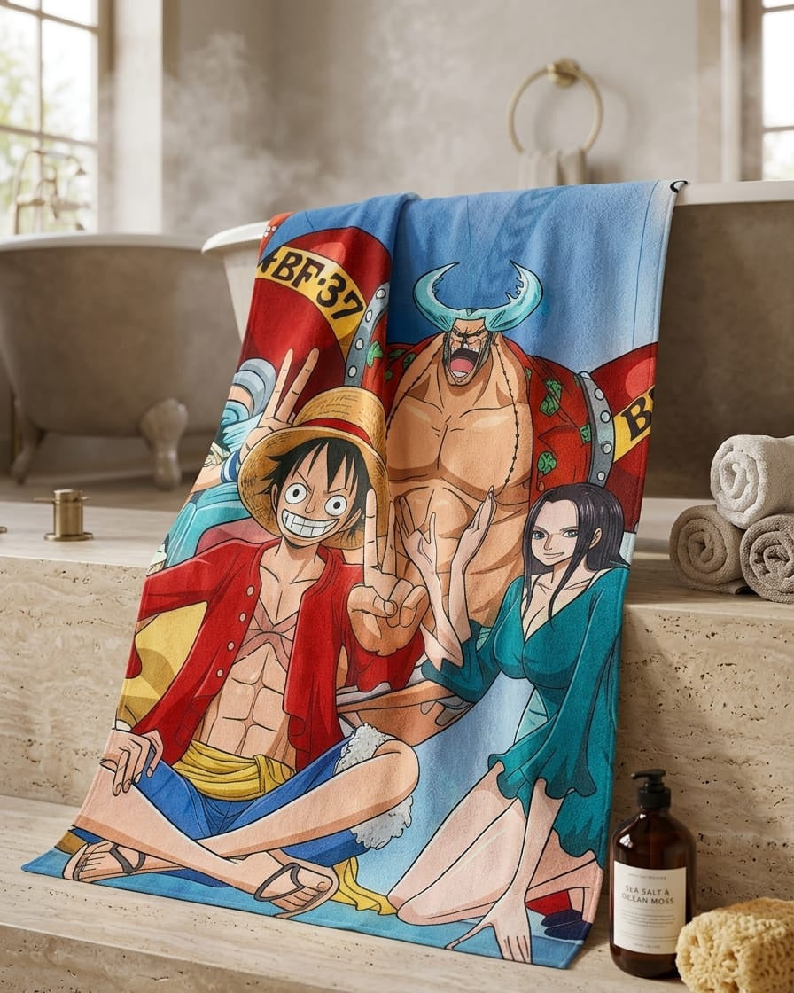 One Piece Characters Anime Bath Towel Collectio (140×70)