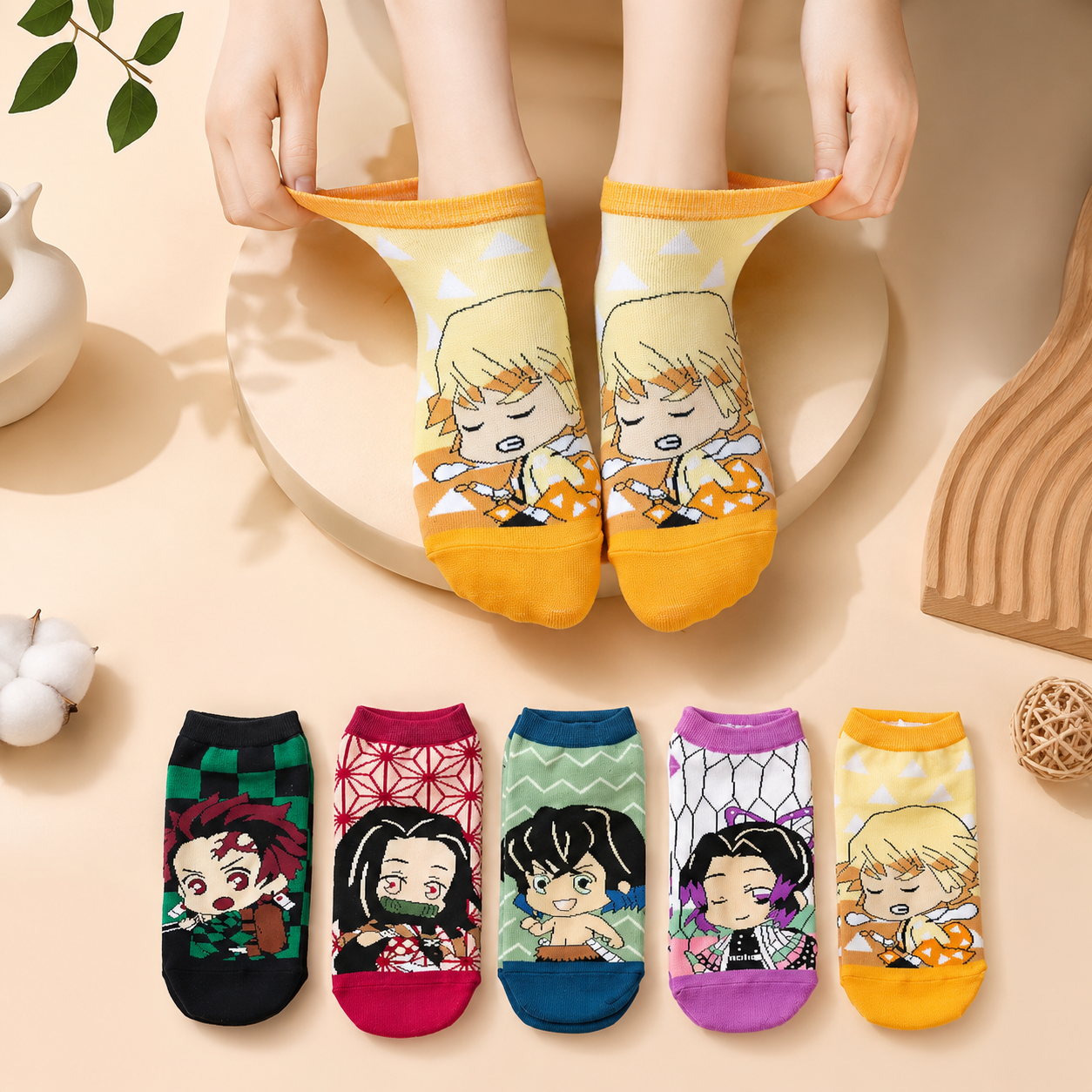 Demon Slayer Character Ankle Socks